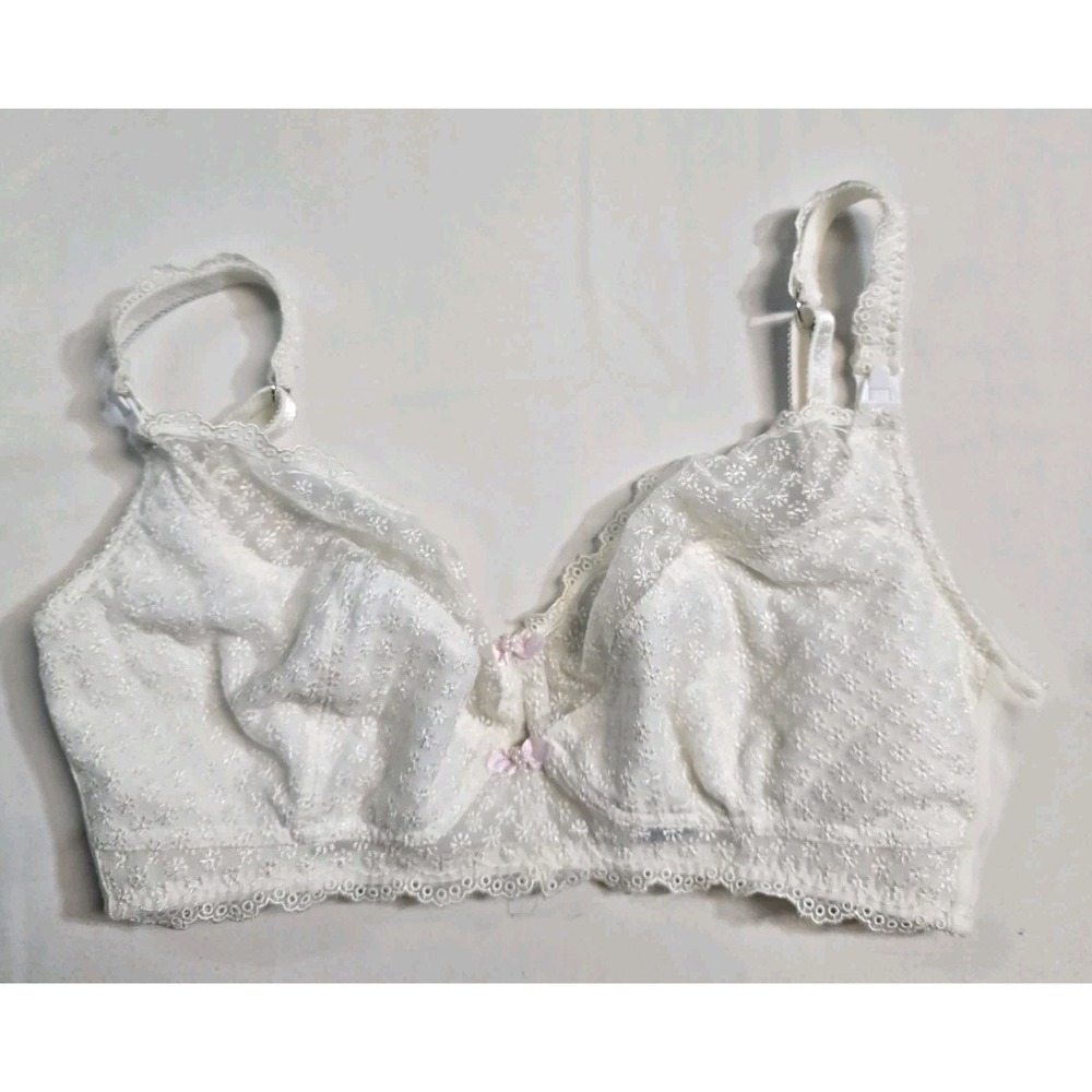 EMILY Nursing Bra 32 FF Wireless Ivory Bow